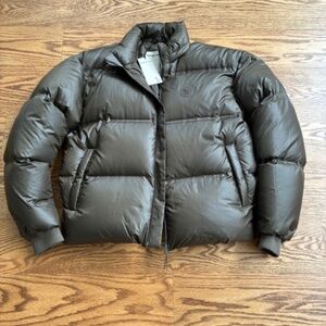 Mens Down OVO brown down jacket size medium  with tags